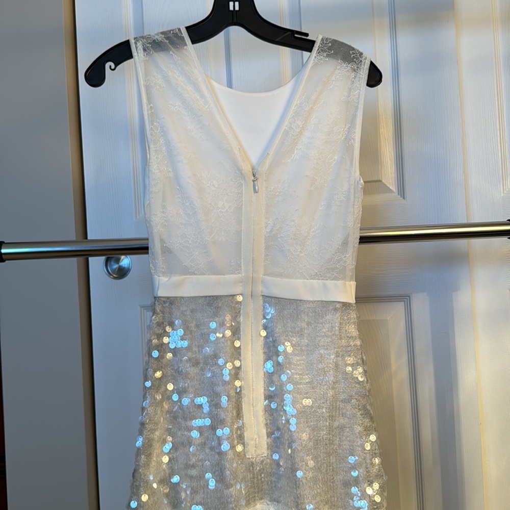 BCBG short white sequined dress - Picture 7 of 9